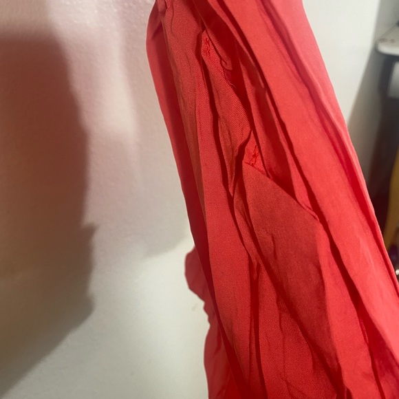 Coral Sleeveless scoop neck lace detail zip front gartered waist romper, NEW! - Picture 16 of 16